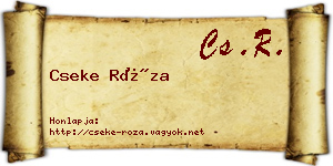 Cseke Róza névjegykártya