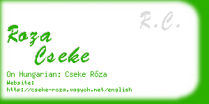 roza cseke business card